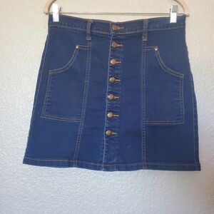 Dada Jeans Blue Button-Up Denim Skirt Juniors/Women's Size X-Large